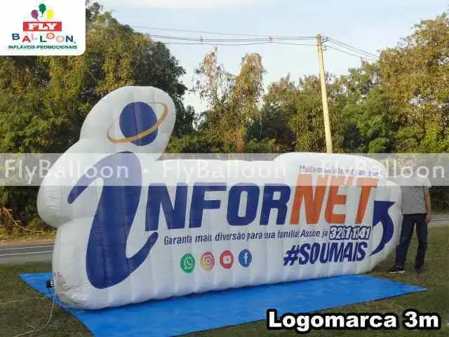 Logomarca inflável promocional para Infornet Provedor