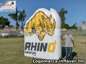 logomarca inflável promocional rhino maxon oil