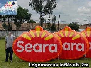 logomarcas infláveis promocionais seara